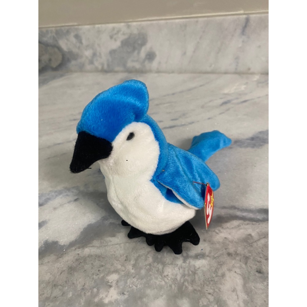 Ty Beanie Baby Rocket Blue Jay 4202 1997‎ Vintage Bird Plush With Tag